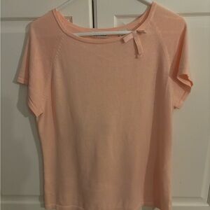 Lee Pink Tie Front‎ Fitted Short Sleeve Blouse